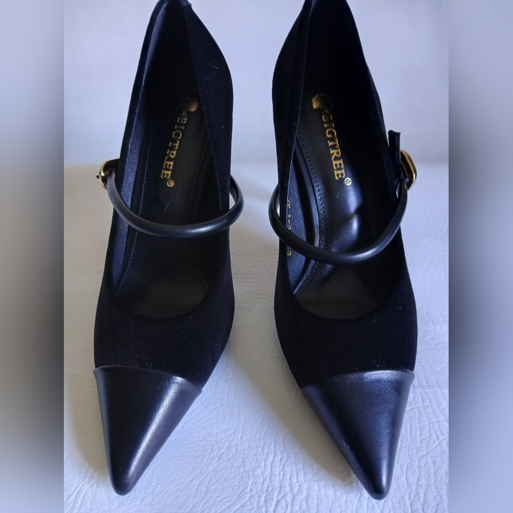 Bigtree Women's Sophisticatwd Black Stiletto Heels by - Picture 7 of 13
